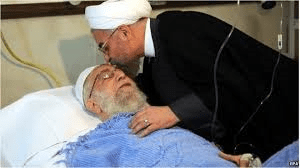 President Hassan Rouhani visited Ayatollah Khamenei in hospital after the surgery